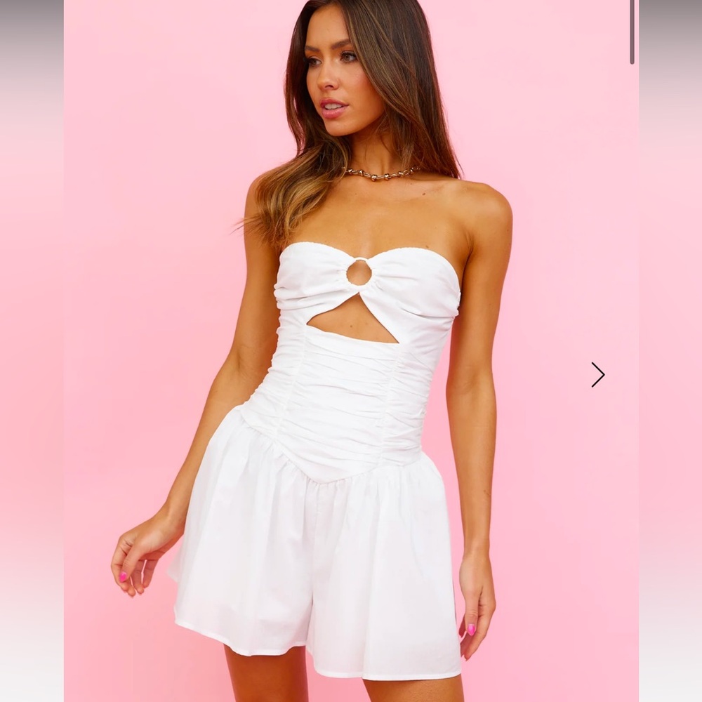 NWT Hello Molly HORIZONS ABOVE ROMPER WHITE
